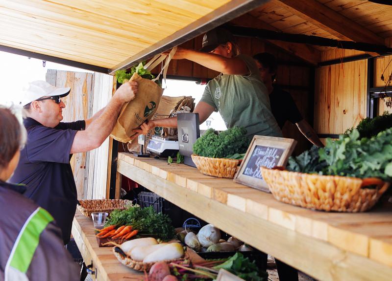 Harvest Green residents can buy organic, locally grown produce in Richmond, TX.